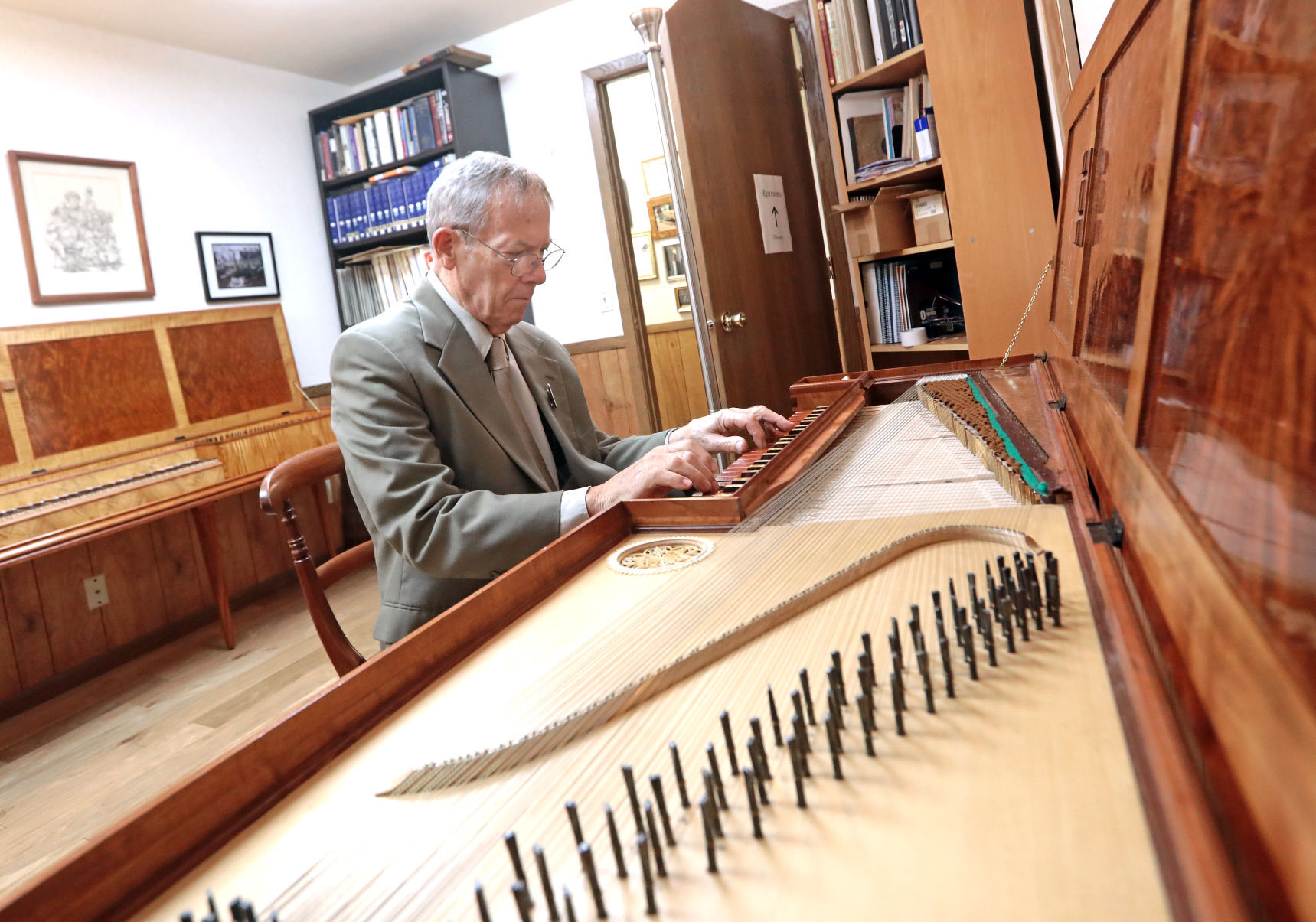 Tim Farley plays a clavichord
